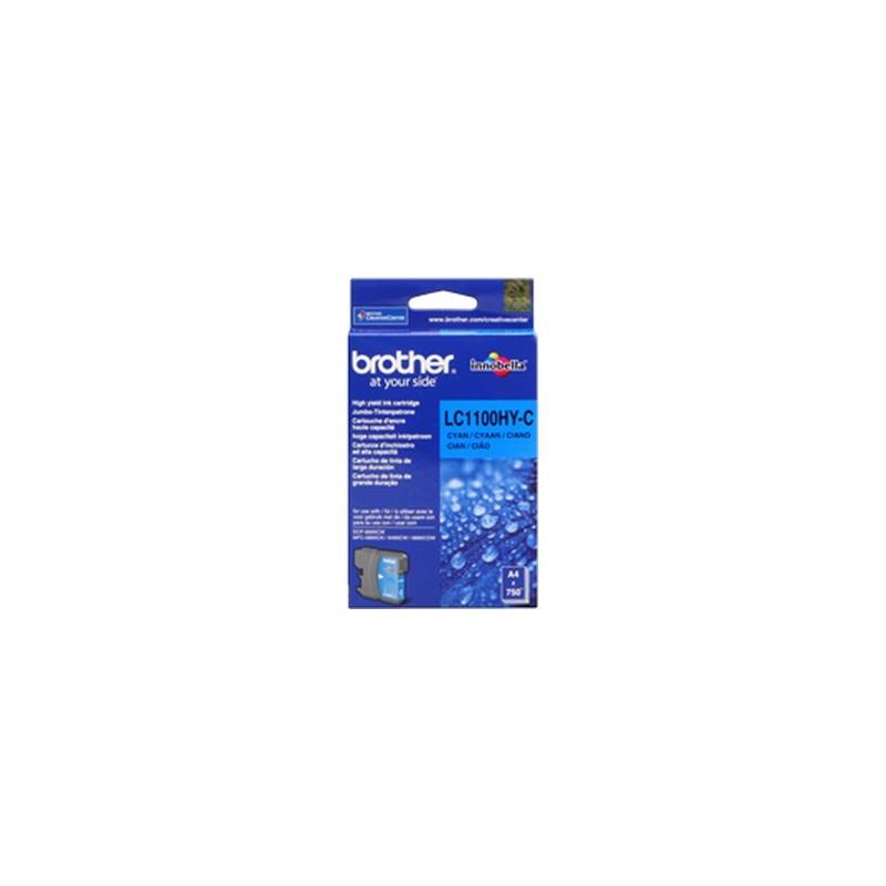 BROTHER CARTUCCIA D\'INCHIOSTRO CIANO LC1100HYC LC-1100HY 750 COPIE ORIGINALE BROTHER CARTUCCIA D\'INCHIOSTRO CIANO LC1100HYC LC-1100HY 750 COPIE ORIGINALE