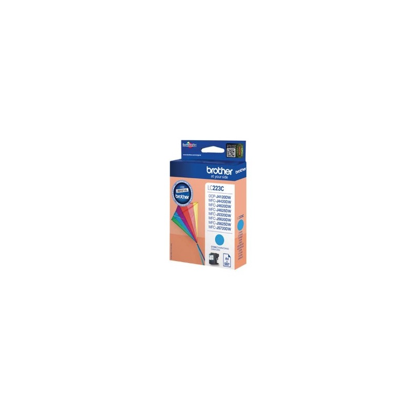 BROTHER CARTUCCIA D\'INCHIOSTRO CIANO LC223C LC-223 550 COPIE 5,9ML ORIGINALE BROTHER CARTUCCIA D\'INCHIOSTRO CIANO LC223C LC-223 550 COPIE 5,9ML ORIGINALE