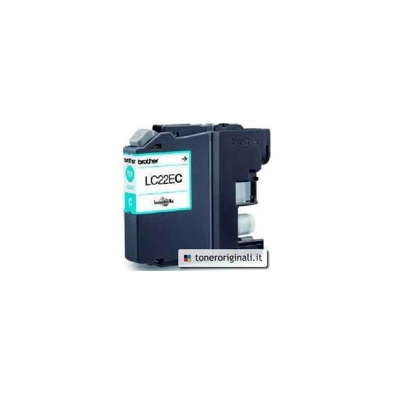 BROTHER CARTUCCIA D\'INCHIOSTRO CIANO LC22EC LC-22E 1200 COPIE 11,8ML ORIGINALE BROTHER CARTUCCIA D\'INCHIOSTRO CIANO LC22EC LC-22E 1200 COPIE 11,8ML ORIGINALE