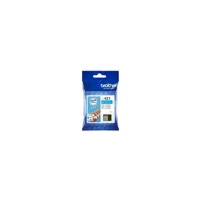 BROTHER CARTUCCIA D\'INCHIOSTRO CIANO LC421C LC-421C 200 COPIE ORIGINALE BROTHER CARTUCCIA D\'INCHIOSTRO CIANO LC421C LC-421C 200 COPIE ORIGINALE