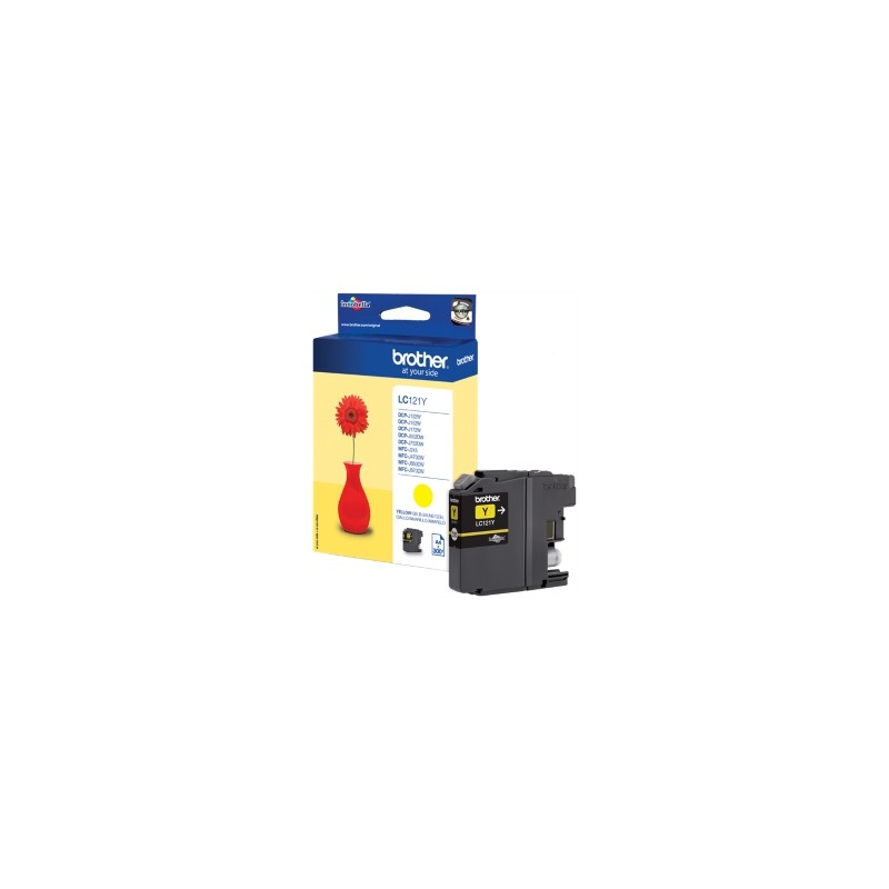 BROTHER CARTUCCIA D\'INCHIOSTRO GIALLO LC121Y LC-121 300 COPIE 3,9ML ORIGINALE BROTHER CARTUCCIA D\'INCHIOSTRO GIALLO LC121Y LC-121 300 COPIE 3,9ML ORIGINALE