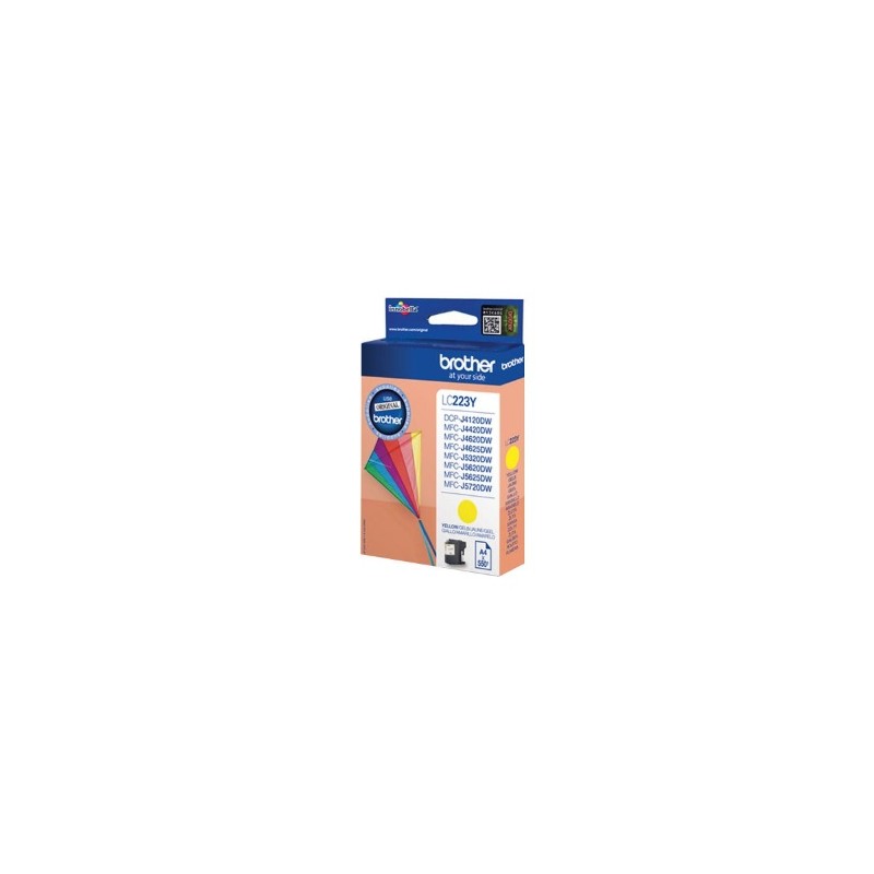 BROTHER CARTUCCIA D\'INCHIOSTRO GIALLO LC223Y LC-223 550 COPIE 5,9ML ORIGINALE BROTHER CARTUCCIA D\'INCHIOSTRO GIALLO LC223Y LC-223 550 COPIE 5,9ML ORIGINALE