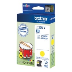 BROTHER CARTUCCIA D\'INCHIOSTRO GIALLO LC22UY LC-22U 1200 COPIE ORIGINALE