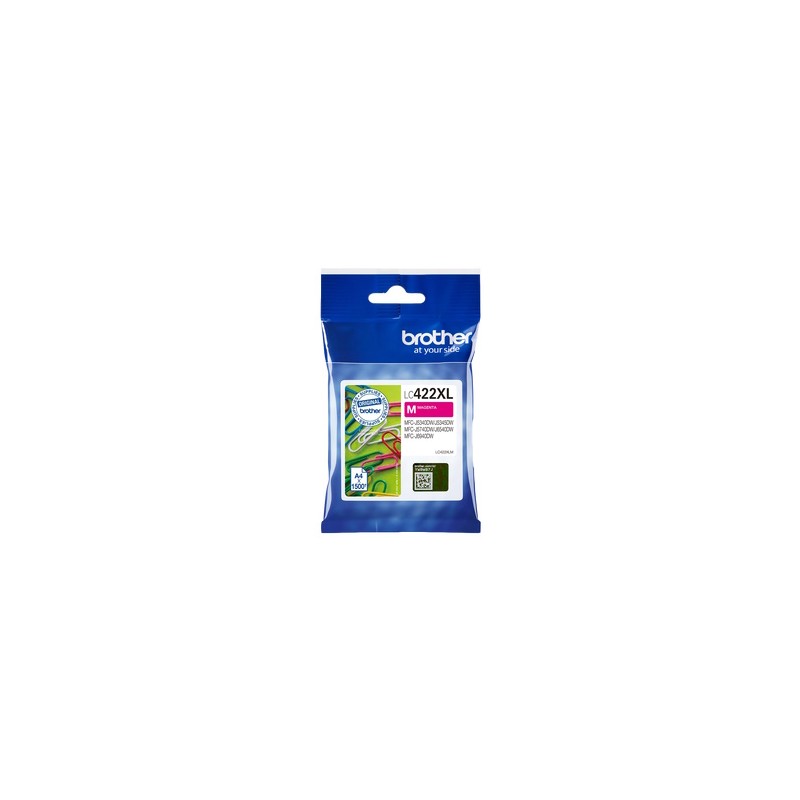 BROTHER CARTUCCIA D\'INCHIOSTRO MAGENTA LC422XLM LC-422XLM 1500 COPIE ORIGINALE BROTHER CARTUCCIA D\'INCHIOSTRO MAGENTA LC422XLM LC-422XLM 1500 COPIE ORIGINALE