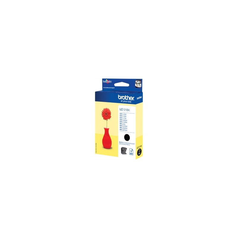 BROTHER CARTUCCIA D\'INCHIOSTRO NERO LC121BK LC-121 300 COPIE 7,1ML ORIGINALE BROTHER CARTUCCIA D\'INCHIOSTRO NERO LC121BK LC-121 300 COPIE 7,1ML ORIGINALE