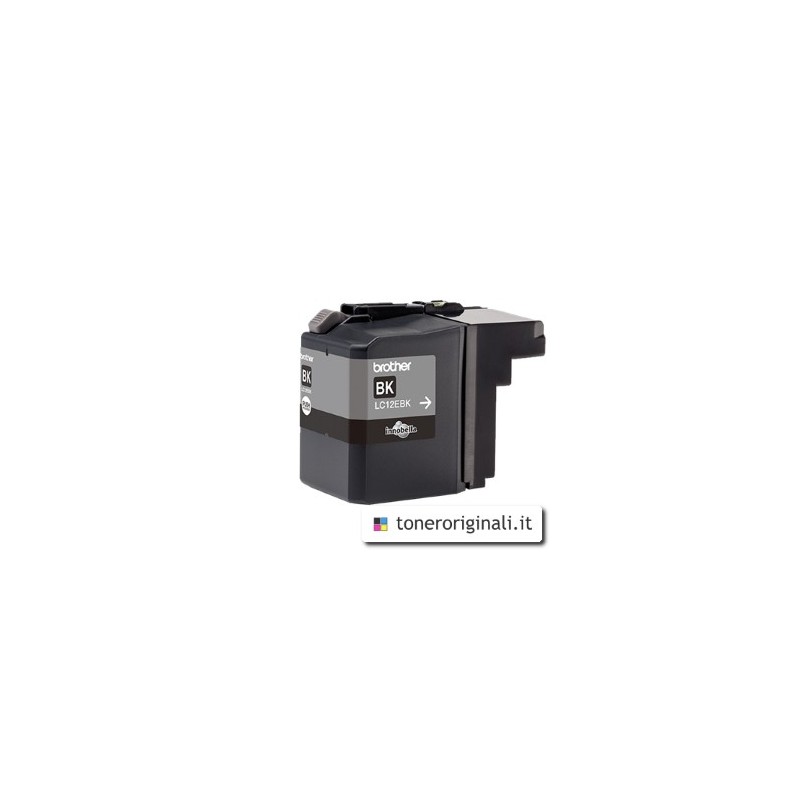 BROTHER CARTUCCIA D\'INCHIOSTRO NERO LC12EBK LC-12E 2400 COPIE ORIGINALE BROTHER CARTUCCIA D\'INCHIOSTRO NERO LC12EBK LC-12E 2400 COPIE ORIGINALE