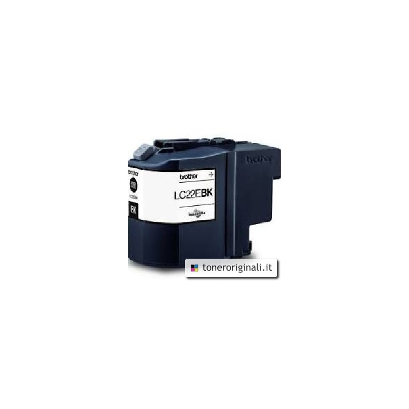BROTHER CARTUCCIA D\'INCHIOSTRO NERO LC22EBK LC-22E 2400 COPIE ORIGINALE BROTHER CARTUCCIA D\'INCHIOSTRO NERO LC22EBK LC-22E 2400 COPIE ORIGINALE