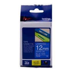 BROTHER NASTRO BIANCO SU BLU TZE-535 TZ-535 12 MM X 8 M, LAMINATO ORIGINALE