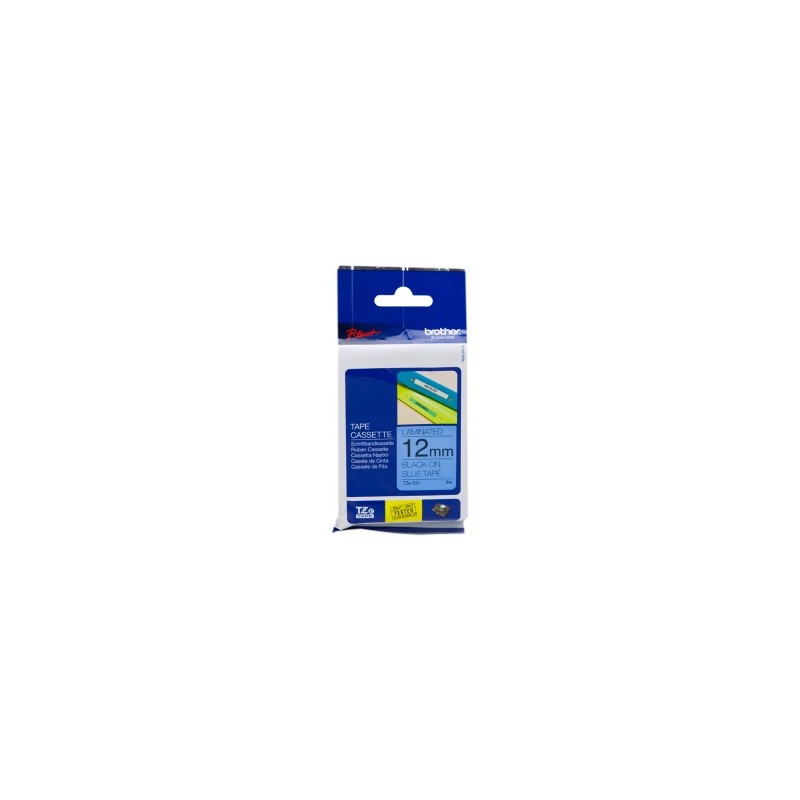 BROTHER NASTRO NERO SU BLU TZE-531 TZ-531 12 MM X 8 M, LAMINATO ORIGINALE BROTHER NASTRO NERO SU BLU TZE-531 TZ-531 12 MM X 8 M, LAMINATO ORIGINALE
