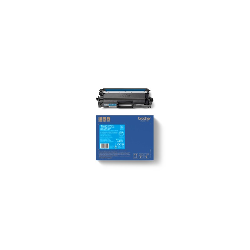 BROTHER TONER CIANO TN-821XXLC 821XXL 12000 COPIE ORIGINALE BROTHER TONER CIANO TN-821XXLC 821XXL 12000 COPIE ORIGINALE