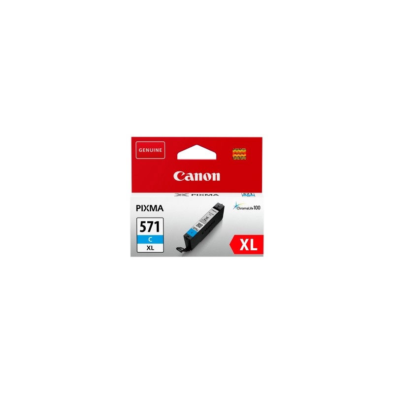 CANON CARTUCCIA D\'INCHIOSTRO CIANO CLI-571C XL 0332C001 375 COPIE 11ML XL ORIGINALE CANON CARTUCCIA D\'INCHIOSTRO CIANO CLI-571C XL 0332C001 375 COPIE 11ML XL ORIGINALE