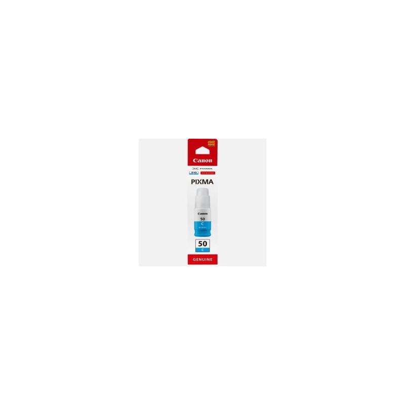 CANON CARTUCCIA D\'INCHIOSTRO CIANO GI-50C 3403C001 7700 COPIE 70ML ORIGINALE CANON CARTUCCIA D\'INCHIOSTRO CIANO GI-50C 3403C001 7700 COPIE 70ML ORIGINALE