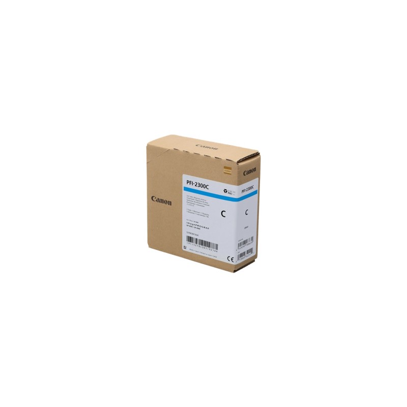 CANON CARTUCCIA D\'INCHIOSTRO CIANO PFI-2300C 5278C001 330ML ORIGINALE CANON CARTUCCIA D\'INCHIOSTRO CIANO PFI-2300C 5278C001 330ML ORIGINALE