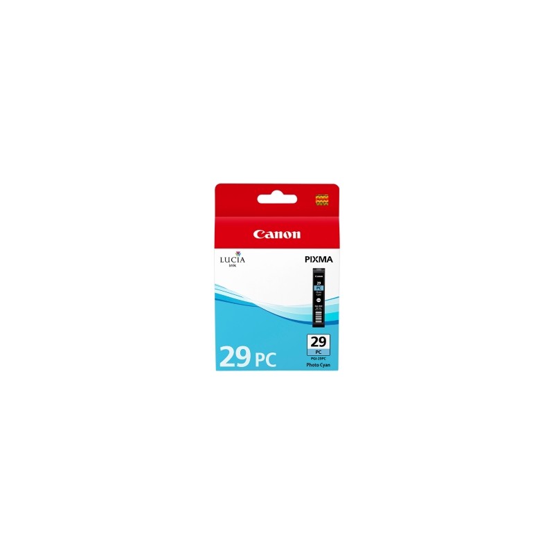 CANON CARTUCCIA D\'INCHIOSTRO CIANO PGI-29PC 4876B001 1375 COPIE 36ML PER CIRCA 1.445 FOTO ORIGINALE CANON CARTUCCIA D\'INCHIOSTRO CIANO PGI-29PC 4876B001 1375 COPIE 36ML PER CIRCA 1.445 FOTO ORIGINALE