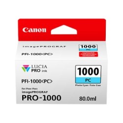 CANON CARTUCCIA D\'INCHIOSTRO CYANFOTO PFI-1000PC 0550C001 5140 COPIE 80ML ORIGINALE