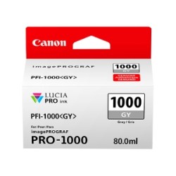 CANON CARTUCCIA D\'INCHIOSTRO GRIGIO PFI-1000GY 0552C001 1465 COPIE 80ML ORIGINALE