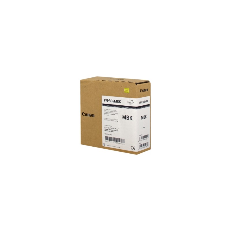 CANON CARTUCCIA D\'INCHIOSTRO NERO (OPACO) PFI-306MBK 6656B001 330ML ORIGINALE CANON CARTUCCIA D\'INCHIOSTRO NERO (OPACO) PFI-306MBK 6656B001 330ML ORIGINALE