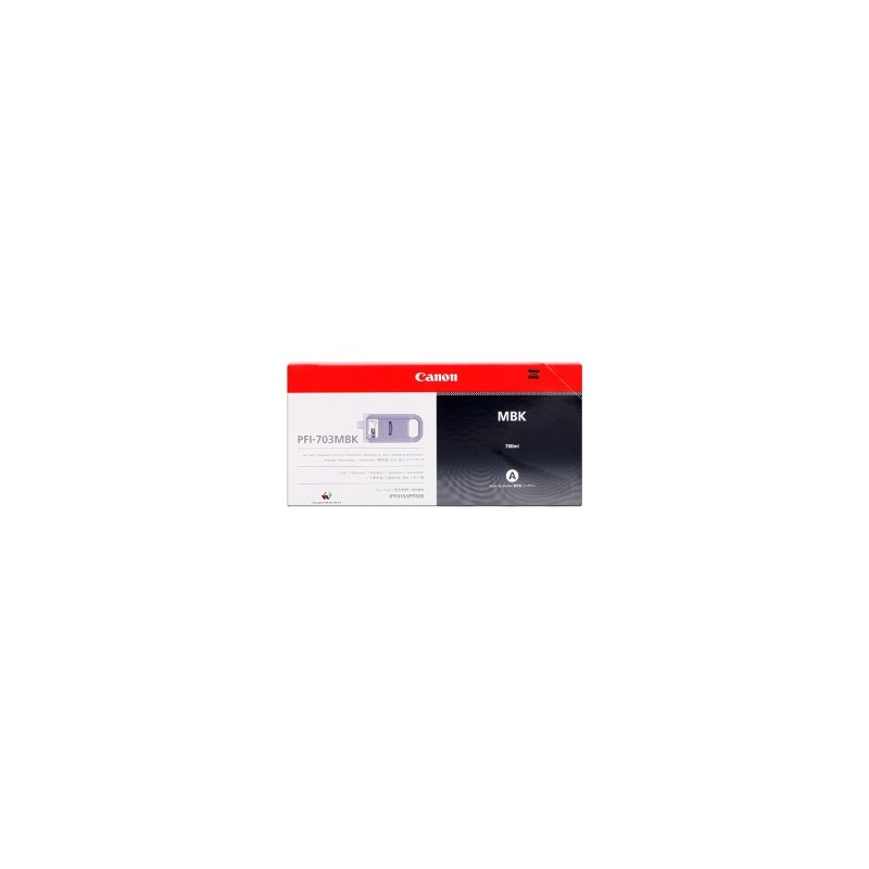 CANON CARTUCCIA D\'INCHIOSTRO NERO (OPACO) PFI-703MBK 2962B001 700ML ORIGINALE CANON CARTUCCIA D\'INCHIOSTRO NERO (OPACO) PFI-703MBK 2962B001 700ML ORIGINALE