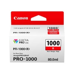 CANON CARTUCCIA D\'INCHIOSTRO ROSSO PFI-1000R 0554C001 5355 COPIE 80ML ORIGINALE