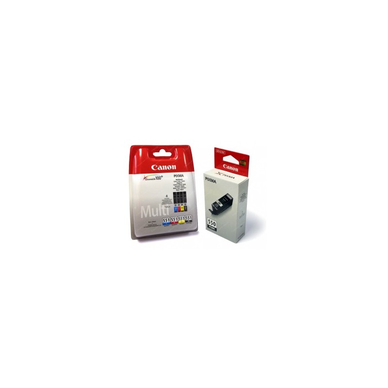 CANON MULTIPACK NERO / CIANO / MAGENTA / GIALLO / GRIGIO PGI-550 + CLI-551 6496B005 6 CART ORIGINALE CANON MULTIPACK NERO / CIANO / MAGENTA / GIALLO / GRIGIO PGI-550 + CLI-551 6496B005 6 CART ORIGINALE