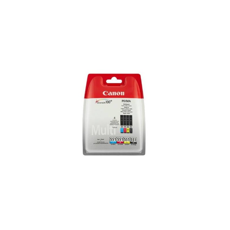 CANON MULTIPACK NERO / CIANO / MAGENTA / GIALLO CLI-551 CMYBK 6509B009 CONFEZIONE MULTI: B ORIGINALE CANON MULTIPACK NERO / CIANO / MAGENTA / GIALLO CLI-551 CMYBK 6509B009 CONFEZIONE MULTI: B ORIGINALE