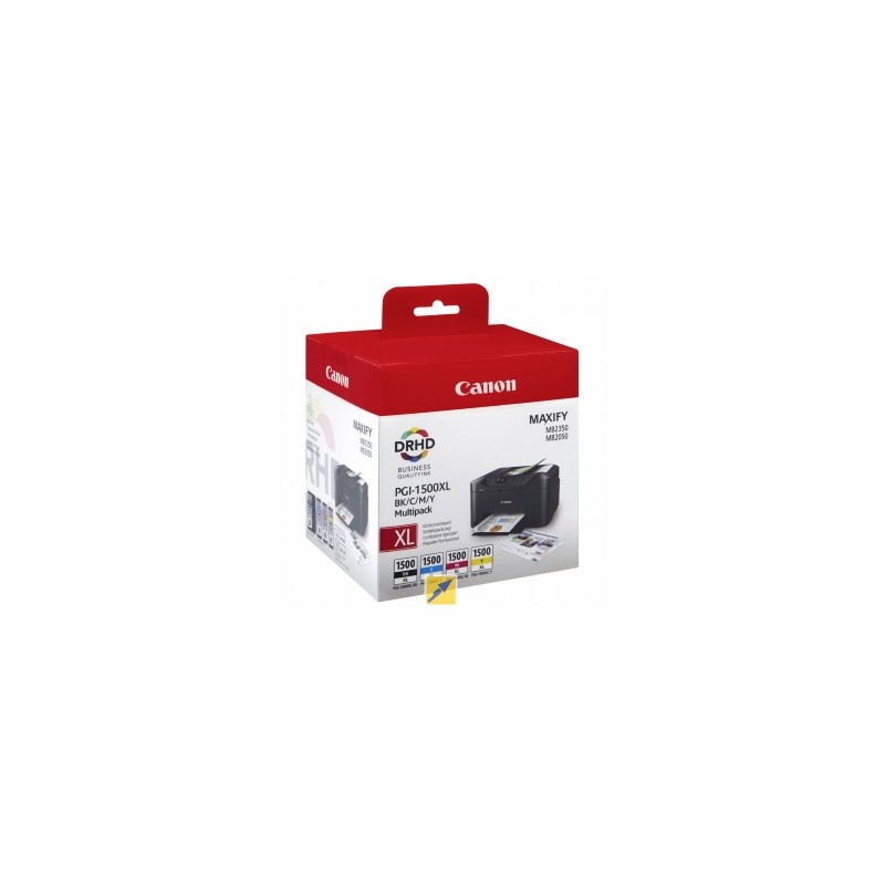 CANON MULTIPACK NERO / CIANO / MAGENTA / GIALLO PGI-1500 XL 9182B004 4 CARTUCCE D\'INCHIOST ORIGINALE CANON MULTIPACK NERO / CIANO / MAGENTA / GIALLO PGI-1500 XL 9182B004 4 CARTUCCE D\'INCHIOST ORIGINALE