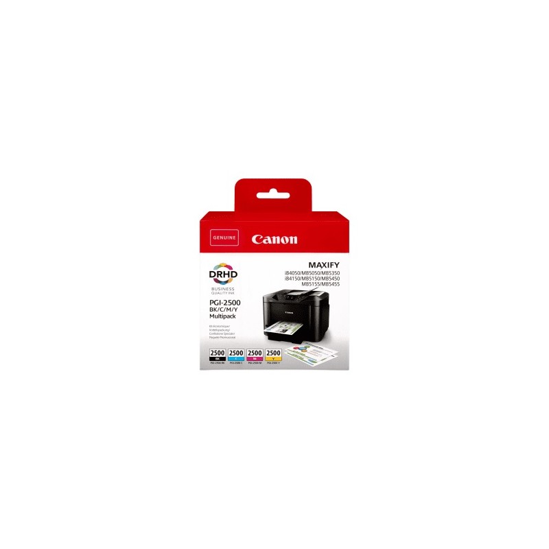 CANON MULTIPACK NERO / CIANO / MAGENTA / GIALLO PGI-2500 9290B004 ORIGINALE CANON MULTIPACK NERO / CIANO / MAGENTA / GIALLO PGI-2500 9290B004 ORIGINALE