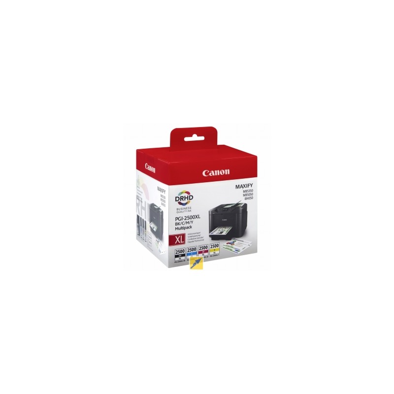 CANON MULTIPACK NERO / CIANO / MAGENTA / GIALLO PGI-2500 XL 9254B004 ORIGINALE CANON MULTIPACK NERO / CIANO / MAGENTA / GIALLO PGI-2500 XL 9254B004 ORIGINALE