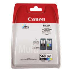 CANON MULTIPACK NERO / DIFFERENTI COLORI PG-560 + CL-561 3713C006 ORIGINALE