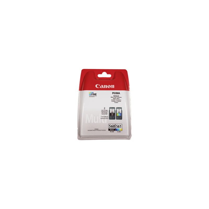 CANON MULTIPACK NERO / DIFFERENTI COLORI PG-560 + CL-561 3713C006 ORIGINALE CANON MULTIPACK NERO / DIFFERENTI COLORI PG-560 + CL-561 3713C006 ORIGINALE