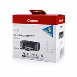 CANON MULTIPACK NERO / MAGENTA / CIANO / GRIGIO / TRASPARENTE PGI-72 6403B007 5 CARTUCCE P ORIGINALE