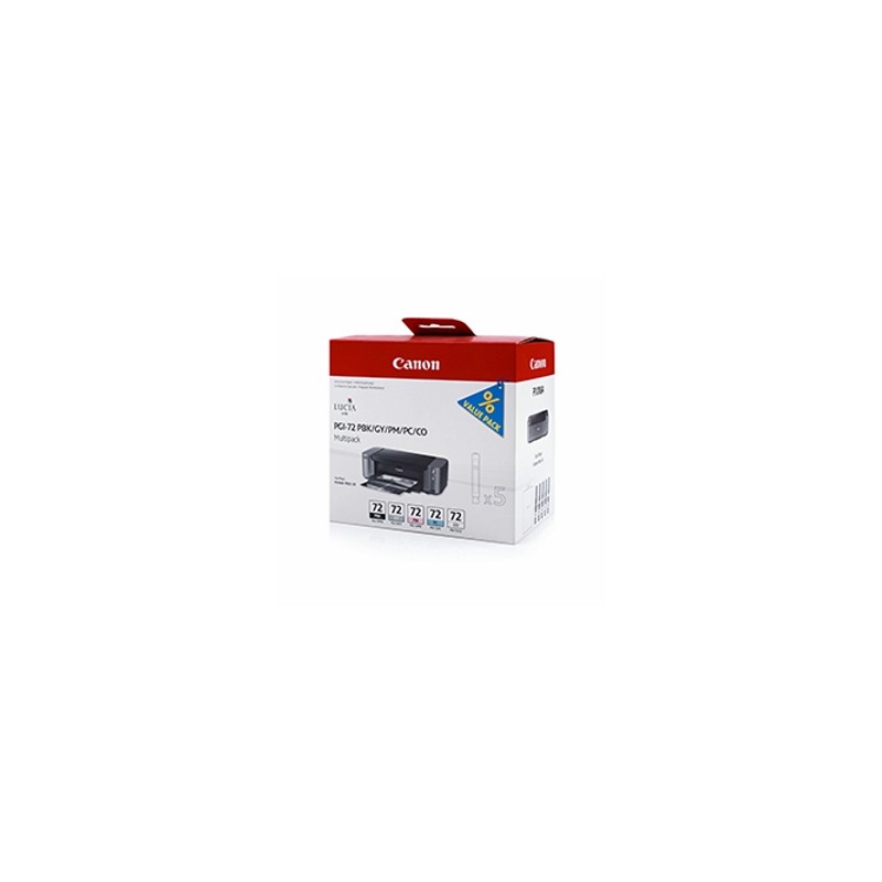 CANON MULTIPACK NERO / MAGENTA / CIANO / GRIGIO / TRASPARENTE PGI-72 6403B007 5 CARTUCCE P ORIGINALE CANON MULTIPACK NERO / MAGENTA / CIANO / GRIGIO / TRASPARENTE PGI-72 6403B007 5 CARTUCCE P ORIGINALE
