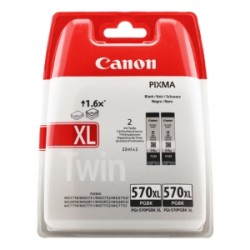 CANON MULTIPACK NERO PGI-570PGBK XL TWIN 0318C007 XL ORIGINALE