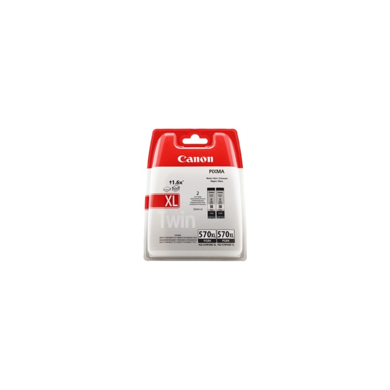 CANON MULTIPACK NERO PGI-570PGBK XL TWIN 0318C007 XL ORIGINALE CANON MULTIPACK NERO PGI-570PGBK XL TWIN 0318C007 XL ORIGINALE