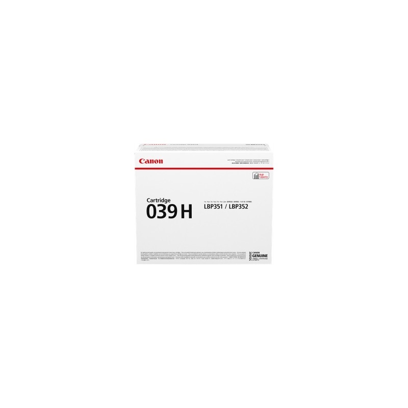 CANON TONER NERO 039H 0288C001 25000 COPIE ORIGINALE CANON TONER NERO 039H 0288C001 25000 COPIE ORIGINALE