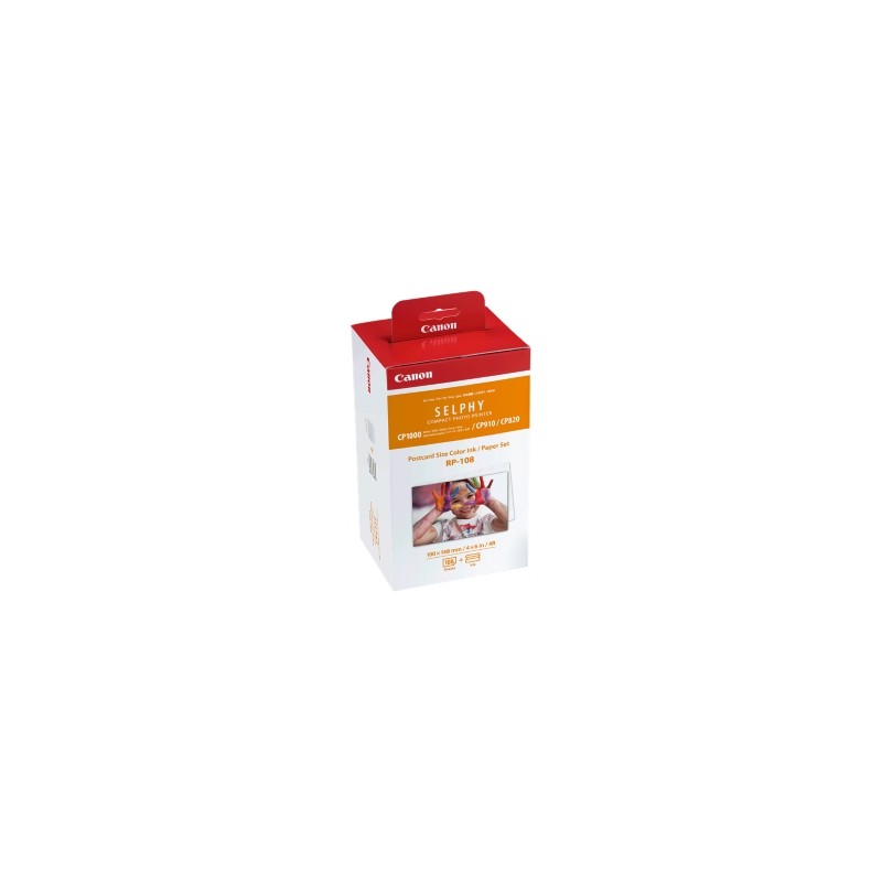 CANON VALUE PACK DIFFERENTI COLORI RP-108 8568B001 100 X 148 MM, 108 FOGLI, 2 CARTUCCE COL ORIGINALE CANON VALUE PACK DIFFERENTI COLORI RP-108 8568B001 100 X 148 MM, 108 FOGLI, 2 CARTUCCE COL ORIGINALE