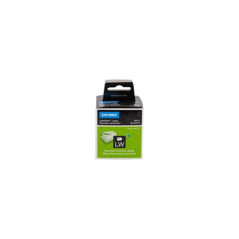DYMO ETICHETTE S0722370 99010 BIANCHE ETICHETTE PER L\'IDIRIZZIO, 89X28MM, 2X130 ORIGINALE DYMO ETICHETTE S0722370 99010 BIANCHE ETICHETTE PER L\'IDIRIZZIO, 89X28MM, 2X130 ORIGINALE