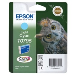 EPSON CARTUCCIA D\'INCHIOSTRO CIANO (CHIARO) C13T07954010 T0795 560 COPIE 11ML ORIGINALE