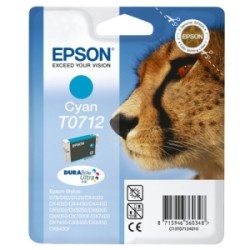 EPSON CARTUCCIA D\'INCHIOSTRO CIANO C13T07124012 T0712 345 COPIE 5,5ML ORIGINALE