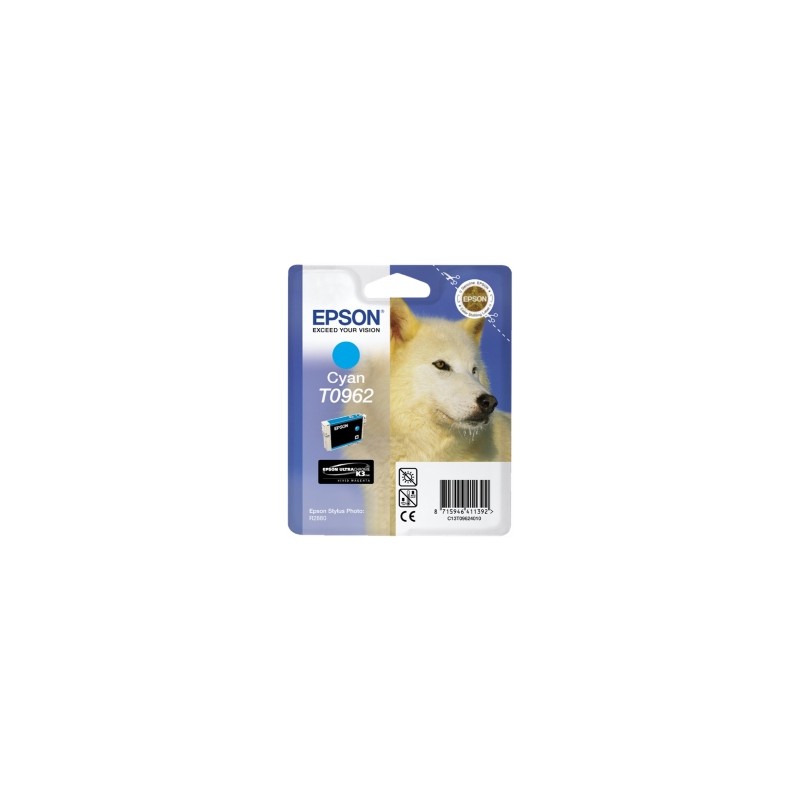 EPSON CARTUCCIA D\'INCHIOSTRO CIANO C13T09624010 T0962 1505 COPIE 11,4ML ORIGINALE EPSON CARTUCCIA D\'INCHIOSTRO CIANO C13T09624010 T0962 1505 COPIE 11,4ML ORIGINALE