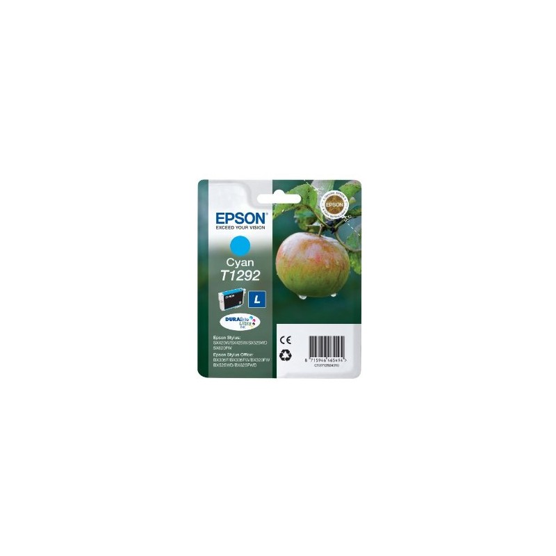 EPSON CARTUCCIA D\'INCHIOSTRO CIANO C13T12924012 T1292 470 COPIE 7ML ORIGINALE EPSON CARTUCCIA D\'INCHIOSTRO CIANO C13T12924012 T1292 470 COPIE 7ML ORIGINALE