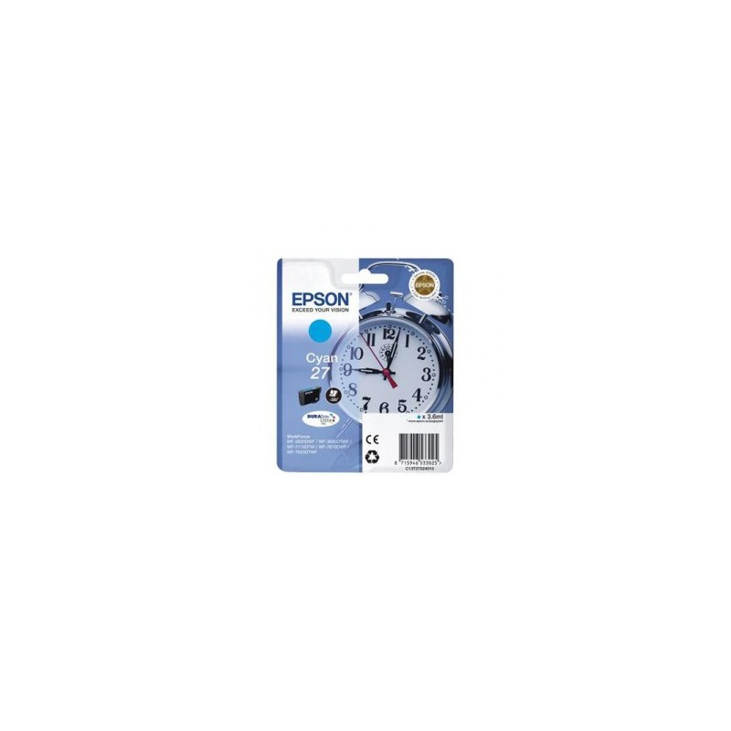 EPSON CARTUCCIA D\'INCHIOSTRO CIANO C13T27024012 T2702 300 COPIE 3,6ML ORIGINALE EPSON CARTUCCIA D\'INCHIOSTRO CIANO C13T27024012 T2702 300 COPIE 3,6ML ORIGINALE