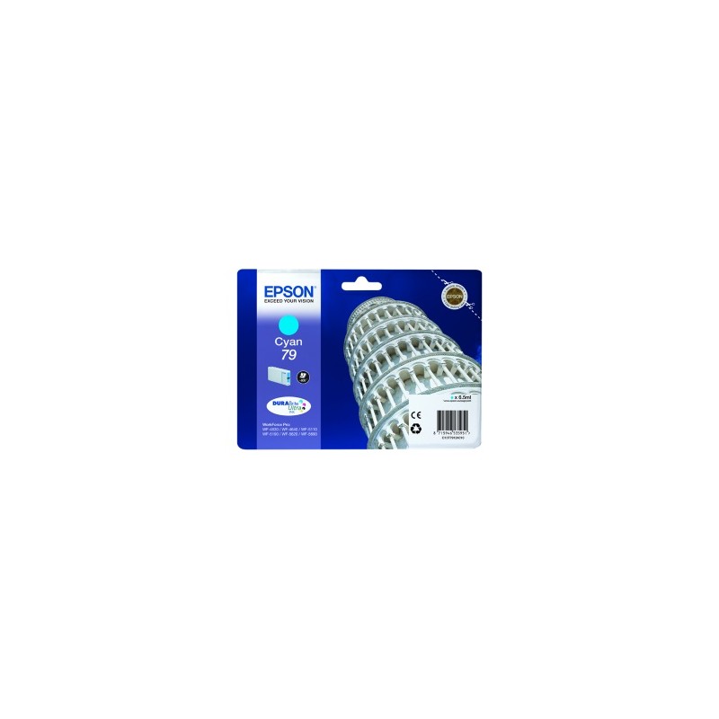 EPSON CARTUCCIA D\'INCHIOSTRO CIANO C13T79124010 T7912 800 COPIE 6,5ML 79 ORIGINALE EPSON CARTUCCIA D\'INCHIOSTRO CIANO C13T79124010 T7912 800 COPIE 6,5ML 79 ORIGINALE