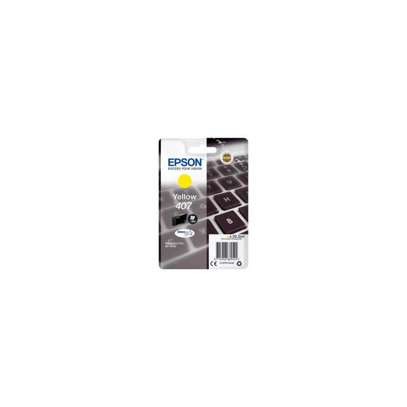 EPSON CARTUCCIA D\'INCHIOSTRO GIALLO C13T07U440 407 1900 COPIE 20,3ML ORIGINALE EPSON CARTUCCIA D\'INCHIOSTRO GIALLO C13T07U440 407 1900 COPIE 20,3ML ORIGINALE