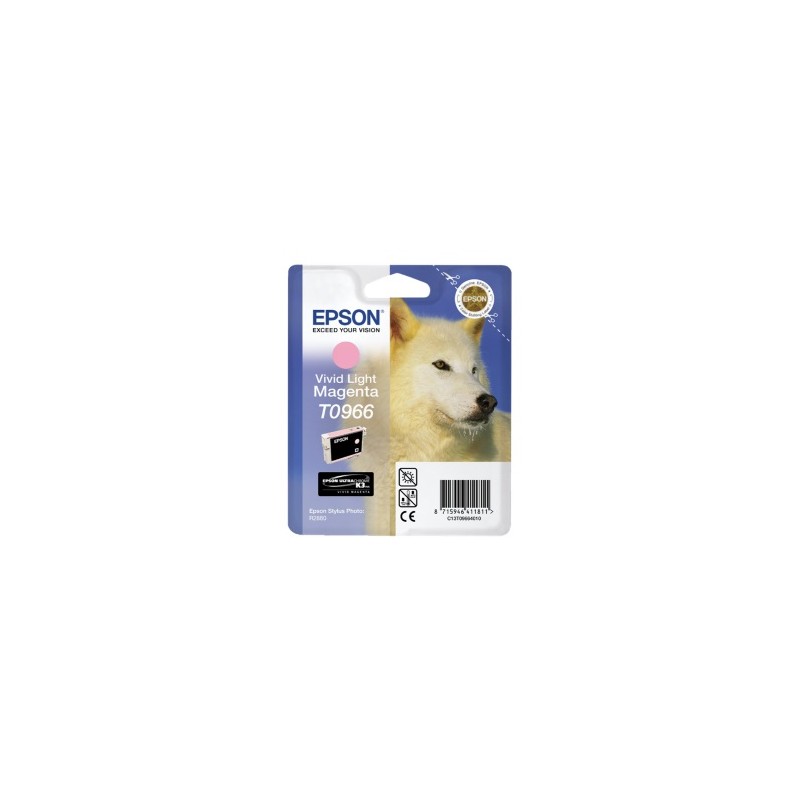 EPSON CARTUCCIA D\'INCHIOSTRO MAGENTA (CHIARO) C13T09664010 T0966 865 COPIE 11,4ML ORIGINALE