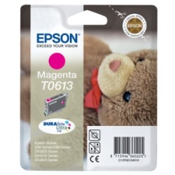 EPSON CARTUCCIA D\'INCHIOSTRO MAGENTA C13T06134010 T0613 370 COPIE 8ML ORIGINALE