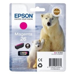 EPSON CARTUCCIA D\'INCHIOSTRO MAGENTA C13T26134012 T2613 300 COPIE 4,5ML STANDARD ORIGINALE