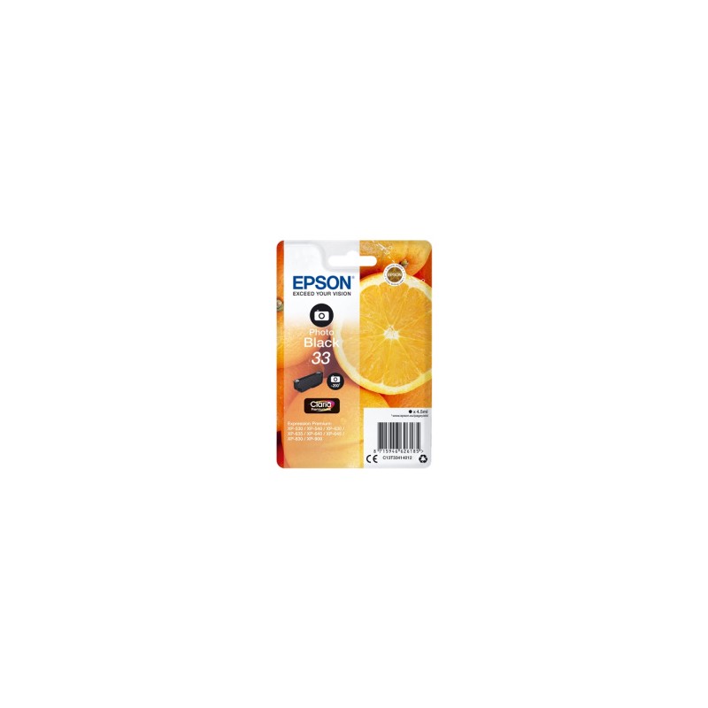 EPSON CARTUCCIA D\'INCHIOSTRO NERO (FOTO) C13T33414012 T3341 200 COPIE 4,5ML PER CIRCA 200 ORIGINALE EPSON CARTUCCIA D\'INCHIOSTRO NERO (FOTO) C13T33414012 T3341 200 COPIE 4,5ML PER CIRCA 200 ORIGINALE