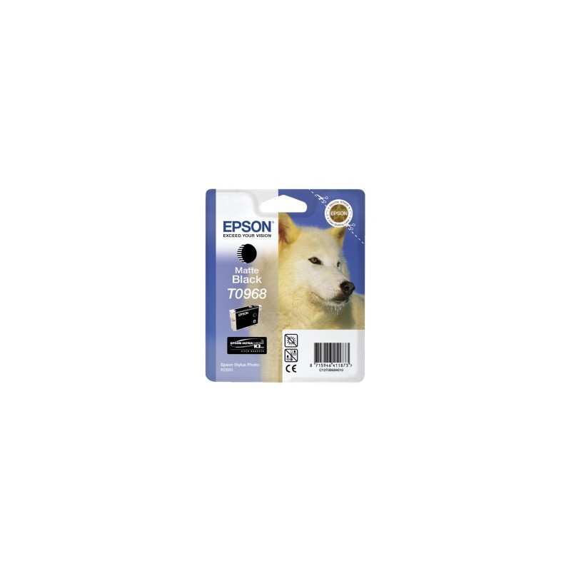 EPSON CARTUCCIA D\'INCHIOSTRO NERO (OPACO) C13T09684010 T0968 495 COPIE 11,4ML ORIGINALE EPSON CARTUCCIA D\'INCHIOSTRO NERO (OPACO) C13T09684010 T0968 495 COPIE 11,4ML ORIGINALE