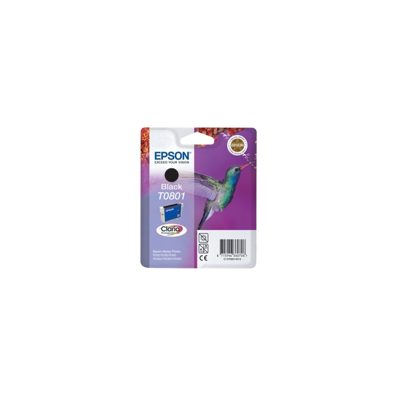 EPSON CARTUCCIA D\'INCHIOSTRO NERO C13T08014011 T0801 330 COPIE 7,4ML ORIGINALE EPSON CARTUCCIA D\'INCHIOSTRO NERO C13T08014011 T0801 330 COPIE 7,4ML ORIGINALE